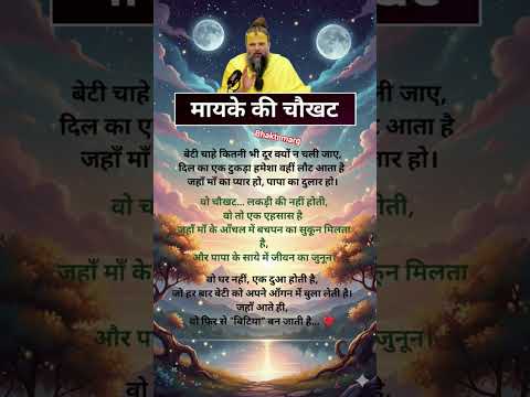 ।।मायके की चोकट।। #viral #motivation #bhakti #premanandjimaharaj #premanandjipravachan