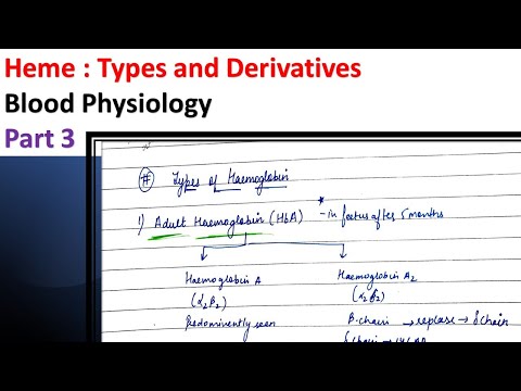 Haemoglobin Types and Derivatives #Blood Physiology #Haemoglobin types and its derivatives