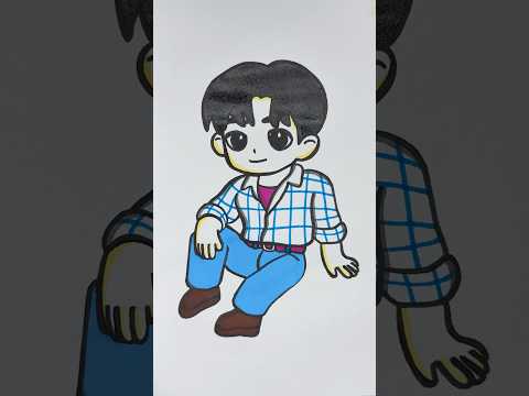 Jinu from demon hunters Hairs and pant Acrylic paint art ๐จ๐ฉโ๐จ! #trending #artscraft #drawing