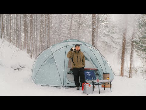 새 텐트와 재난급 60cm 폭설캠핑 다녀왔습니다 ❄️