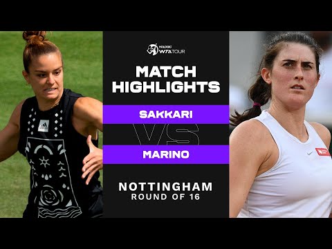 Maria Sakkari vs. Rebecca Marino | 2022 Nottingham Round of 16 | WTA Match Highlights