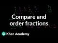 Comparing and Ordering Fractions Effectively
