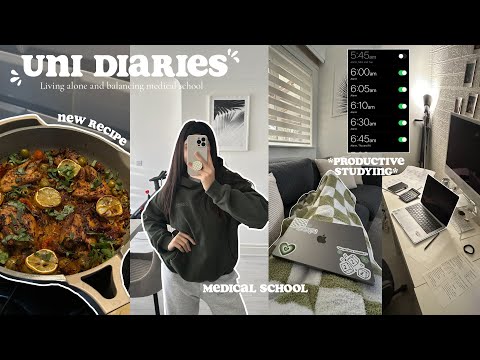 PRODUCTIVE Study Vlog ✨ | uni diaries, living alone, hospital placement, new recipes, laser +