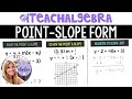 Exploring Point-Slope Form of Linear Equations