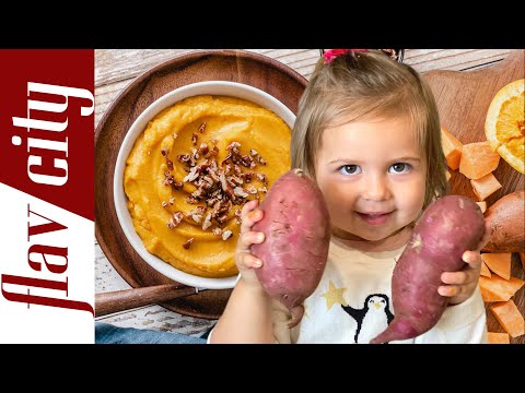 My Toddler Cooks Sweet Potatoes #shorts