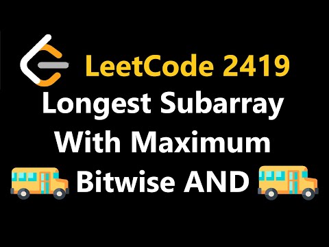 Longest Subarray With Maximum Bitwise AND - Leetcode 2419 - Python