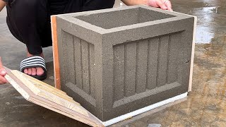 Cement plant pots are designed with extremely beautiful patterns