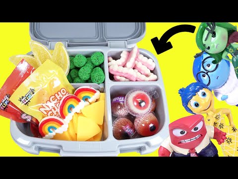 Inside Out 2 Movie Joy Packs School Lunch for Anger, Disgust, Sadness with Gummy Food Candy