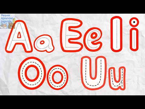 Aprende a escribir las vocales A E I O U  Video para niños  Peques Aprenden Jugando