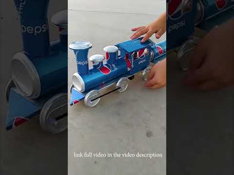 A train with Pepsi cans - قطار من علب البيبسي #shorts