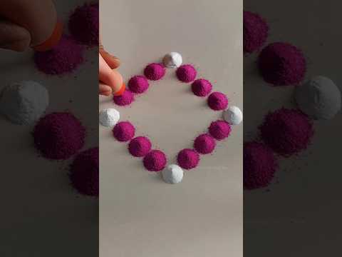 easy rangoli design /diwali rangoli #simplerangoli #flowerrangoli #rangoli