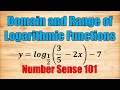 Logarithmic Functions: Domain and Range