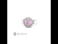 Laura Ring Pink and White Zircon Stones