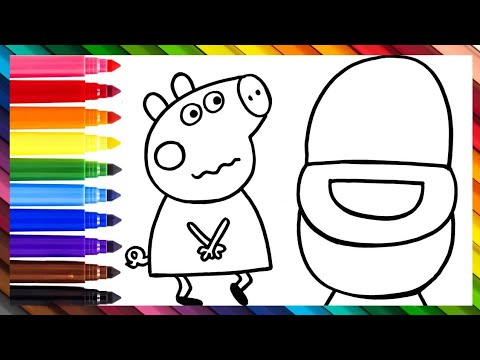 Dibuja y Colorea A Peppa Pig Quién Necesita Hacer Pipí 🐷🚽🧻 Dibujos Para Niños