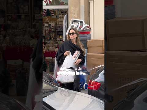 ANGELINA JOLIE CHRISTMAS SHOPPING IN PARIS