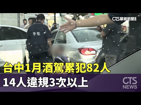 沒在怕？台中1月酒駕累犯82人　14人違規3次以上｜華視新聞 20250112