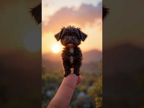 🐾 “Do You See Me? I See You… Now We’re Friends 💕 | Cutest Tiny Black Maltipoo Ever!” #ai #shorts