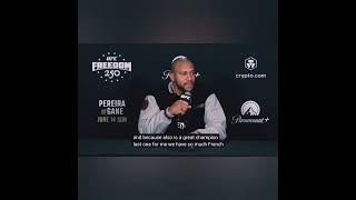 GANE THINKS PERREIRA IS NOT A GREAT CHAMPION