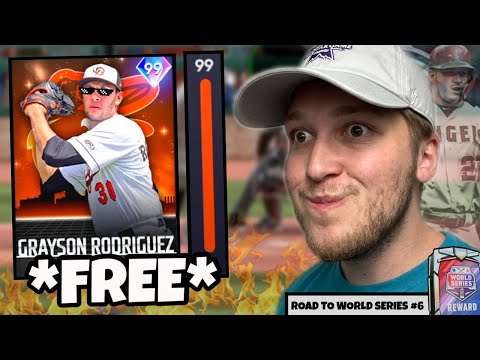 i added the new *FREE* 99 GRAYSON RODRIGUEZ.. IS HE GOOD? Road to World Series #6 (MLB The Show 21)