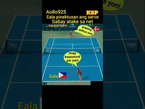 Alex Eala pinektusan ang serve sabay atake sa net.