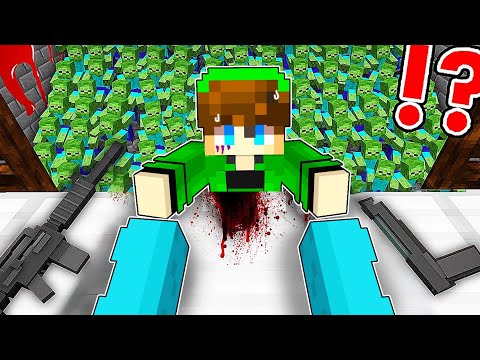 Surviving 8,946,642 ZOMBIES in Minecraft!