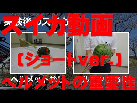 スイカ動画　―ヘルメットの重要性―（ショートver.）