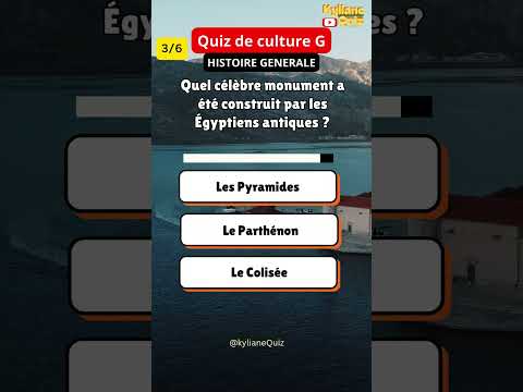 Top quiz de culture générale sur l'histoire #quiz #science #histoire #film #français #apprendre