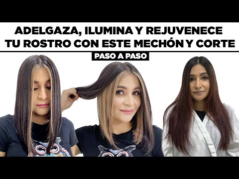 CÓMO ADELGAZAR TU ROSTRO E ILUMINARLO CON ESTA TECNICA FACIL .MECHÓN ALTO CONTRASTE .MONY PICE-