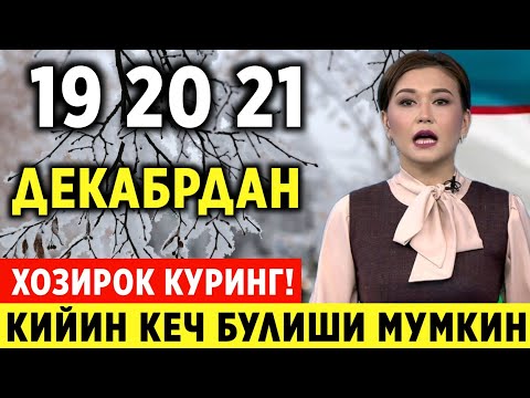 ШОШИЛИНЧ! КУЧЛИ ШАМОЛ КОР СОВУК ОБ-ХАВОБУЛАДИ ТАЙЁР ТУРИНГ..