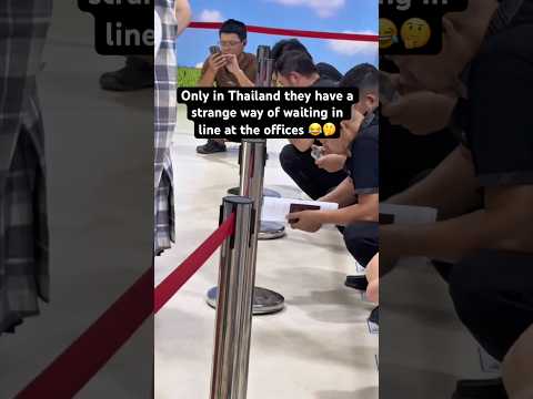 Only in Thailand they have a strange way of waiting in line 😂🤔 #funny #shorts #bangkok