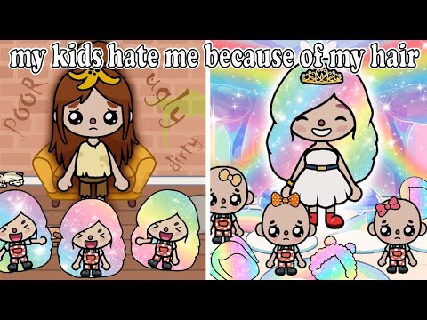 My kids hate me because of my hair 😱 🌈 Toca Life Story | Toca Boca Sad story |