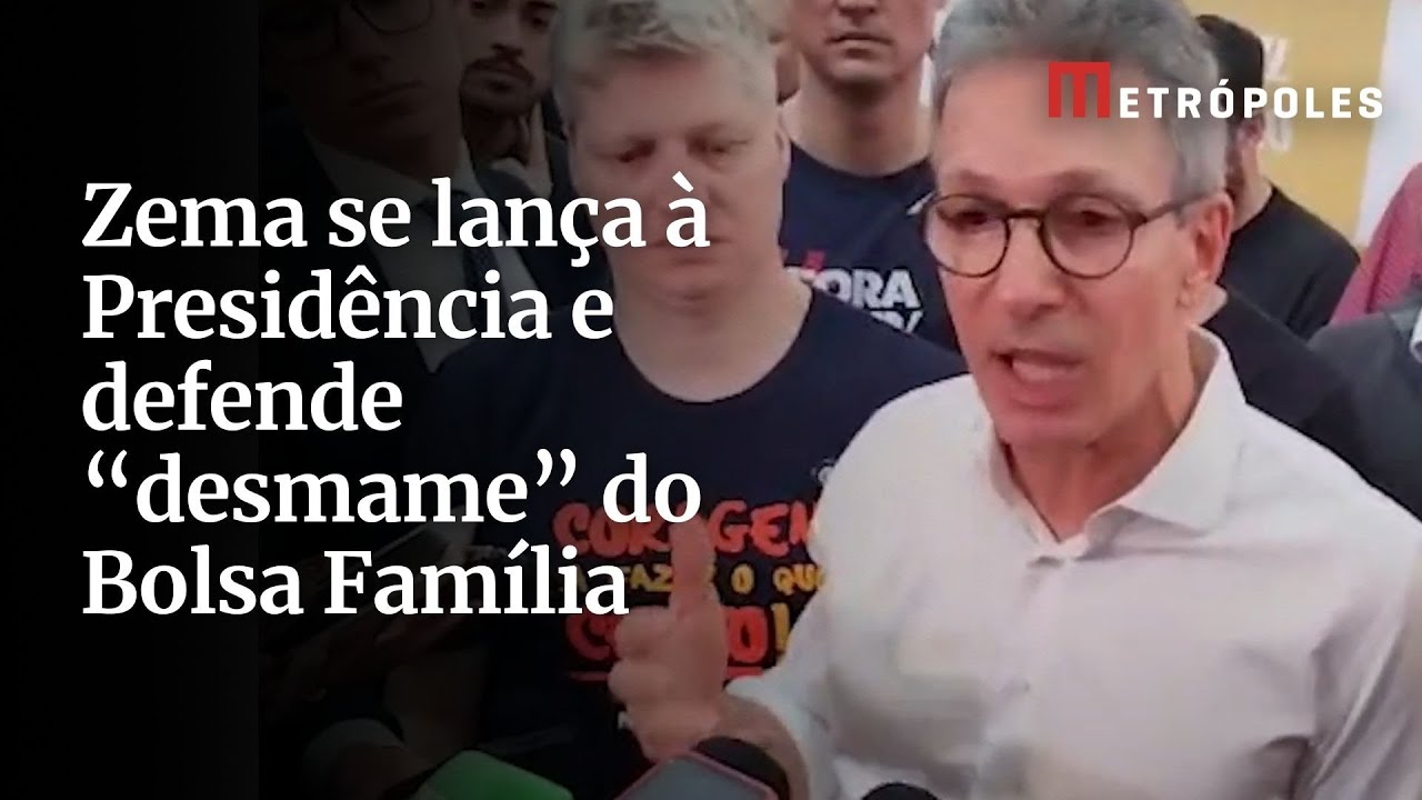 Zema se lança à Presidência e defende desmame do Bolsa Família
