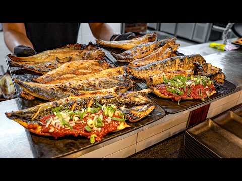 Baked at 450°C in a large oven! 7 yummy grilled fish and 12 seasonal side dishes│Korean food