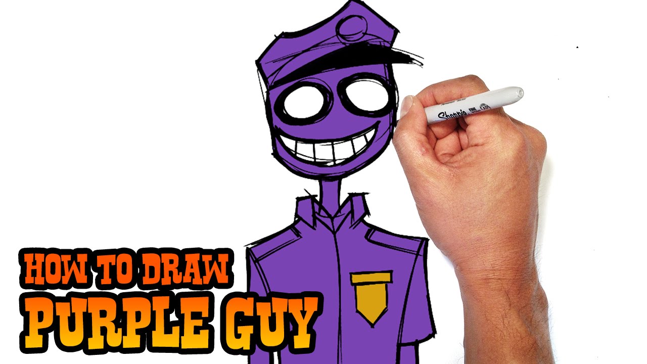 How to Draw Purple Guy - Five Nights at Freddy\'s