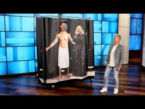 Ellen Embarrasses Luke Evans By Combining His Two Favorite Things -- Being Shirtless & Adele!