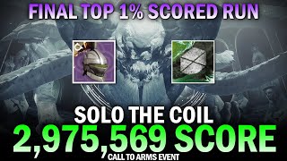 Solo The Coil 2,975,569 Score (My Final Top 1% Score Run) [Destiny 2]
