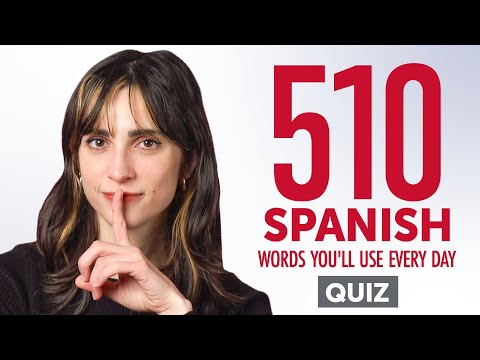 Quiz | 510 Spanish Words You'll Use Every Day - Basic Vocabulary #91