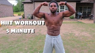 5 Minute HIIT Workout (Beginner Friendly)
