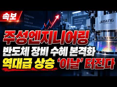 [주성엔지니어링 주가 전망] 반도체 <strong>장비</strong> 업황 회복 기대감 확대! 실적 성장 타고 강력한 재평가 시작되나