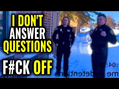 Idiot Cops Get Owned! Police Intimidation Tactics EXPOSED! ID Refusal - First Amendment Audit