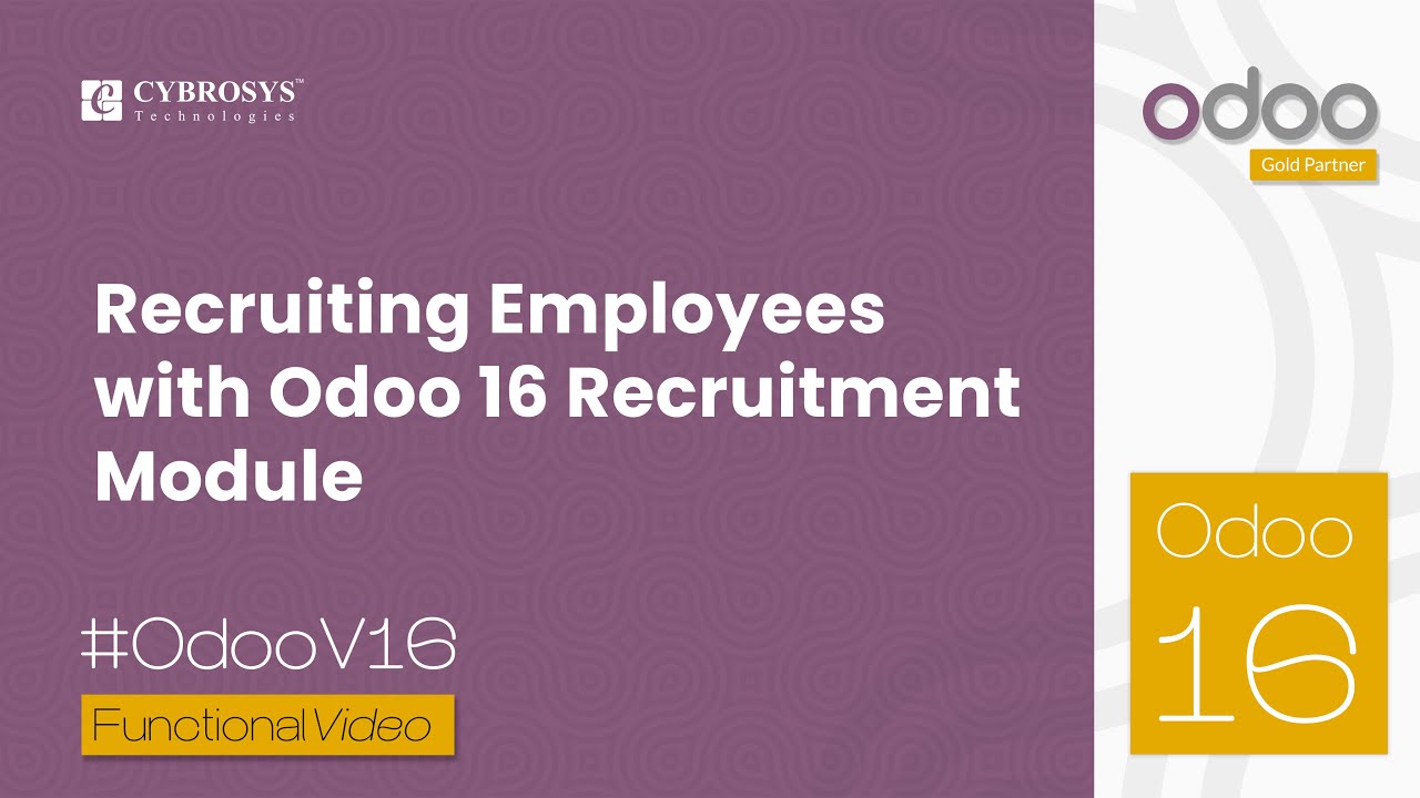 Recruitment Management Using Odoo 16 | Recruiting Employees with Odoo 16 Recruitment Module | 24.11.2022

This video explains more about the recruitment process in odoo 16. Recruitment is one of the company activities associated with ...