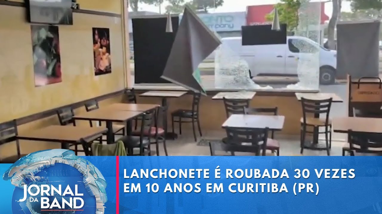 Lanchonete é roubada 30 vezes em 10 anos em Curitiba PR | Jornal da Band