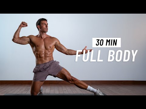 30 Min Full Body Workout - Tone & Burn Fat At Home (No Equipment + No Jumping)