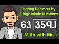 Dividing Decimals by 2-Digit Whole Numbers