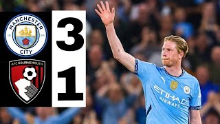🔵 Manchester city vs bournemout 3-1 | HIGHLIGHTS | Man city v bournemouth | premier league