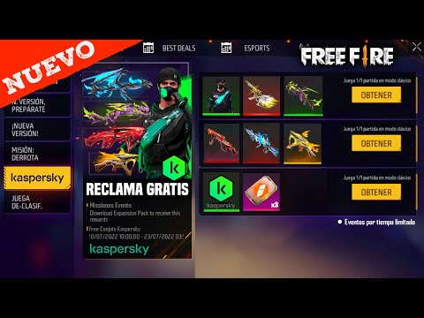 ASÍ RECLAMAS LA SKIN KASPERSKY EN FREE FIRE LATAM - Reclama aspecto KASPERSKY free fire latam