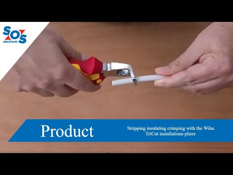Stripping insulating crimping with the Wiha TriCut installations pliers | SOS electronic