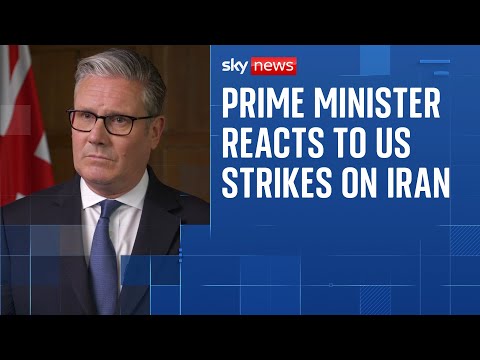 Prime Minister Keir Starmer reacts to US strikes on Iran