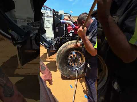 Patching a tire on site. Bush fix. Big Dad. GFYM