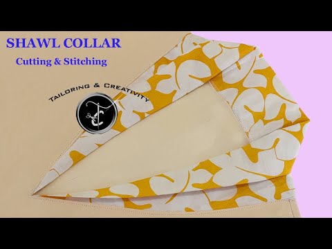 shawl collar | coat collar shawl collar cutting and stitching #collarcutting #sewingtutorials